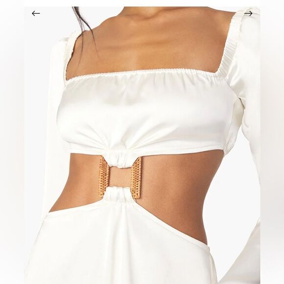 WeWoreWhat / Cut Out Satin Charmeuse Midi Dress - Picture 3 of 3